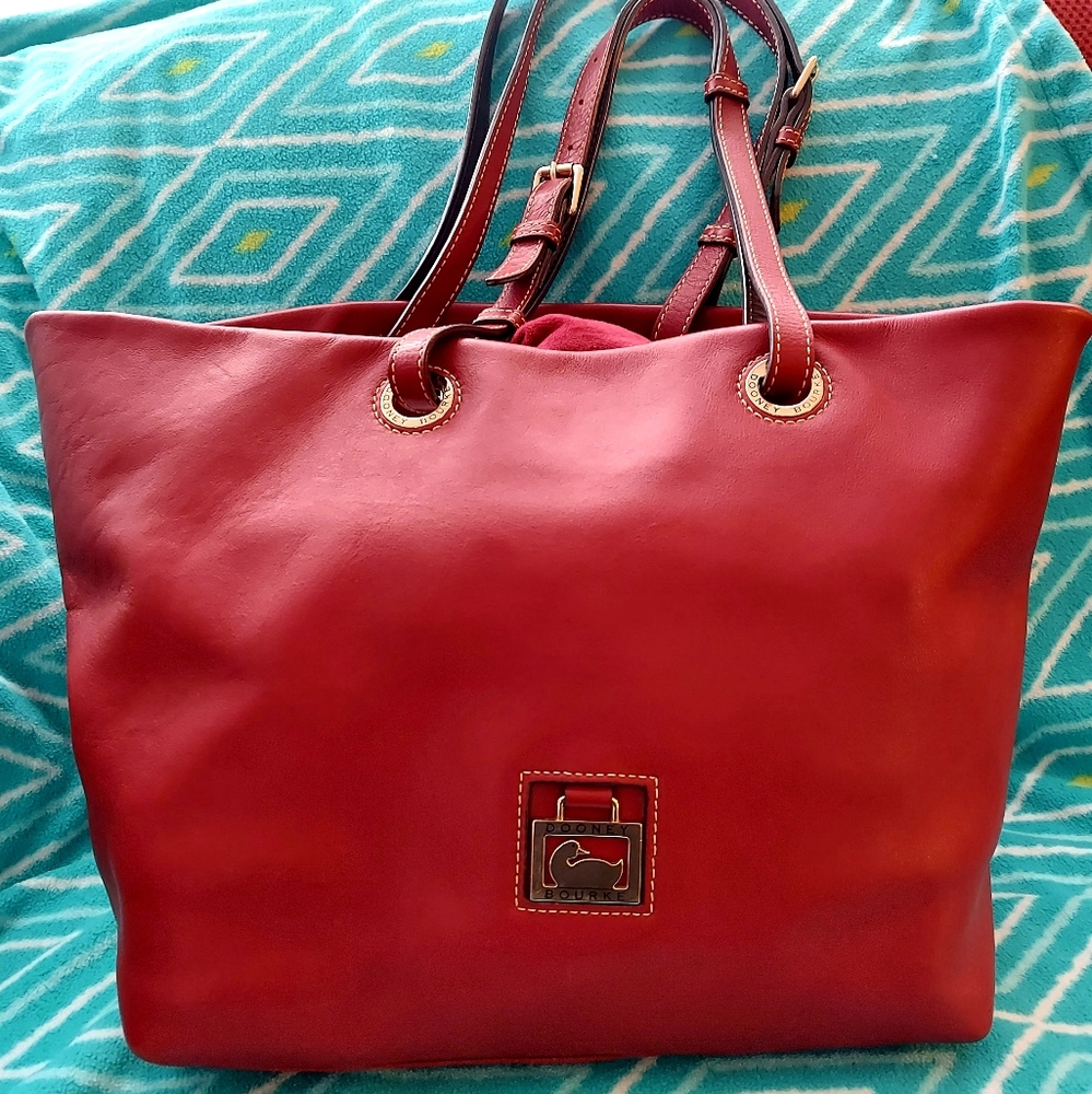Vintage Dooney & Bourke Large Leather Florentine Leather Tote